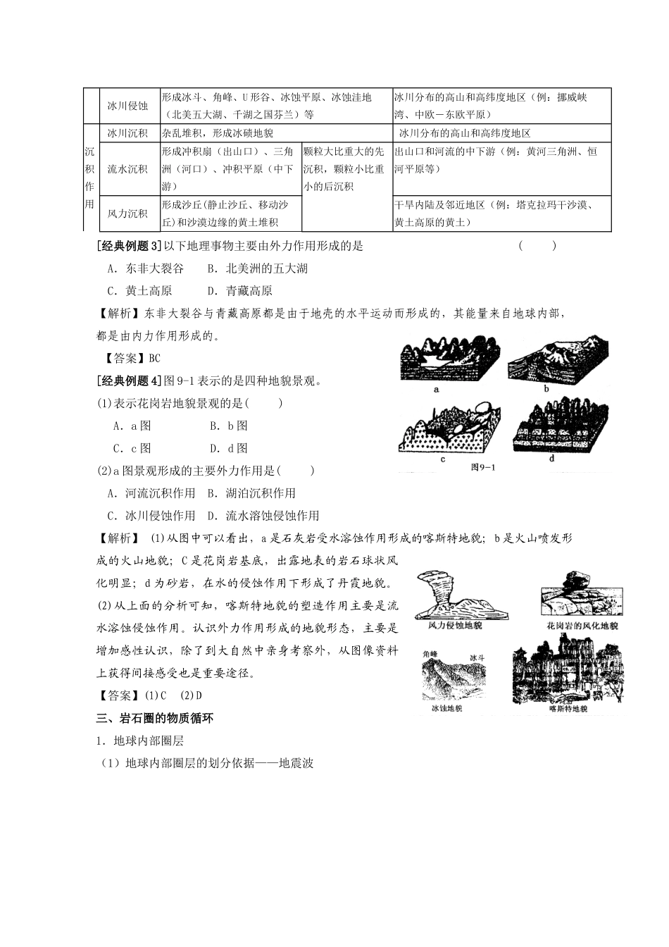 高二地理 第四章《地表形态的塑造》学案 新人教版必修1_第3页