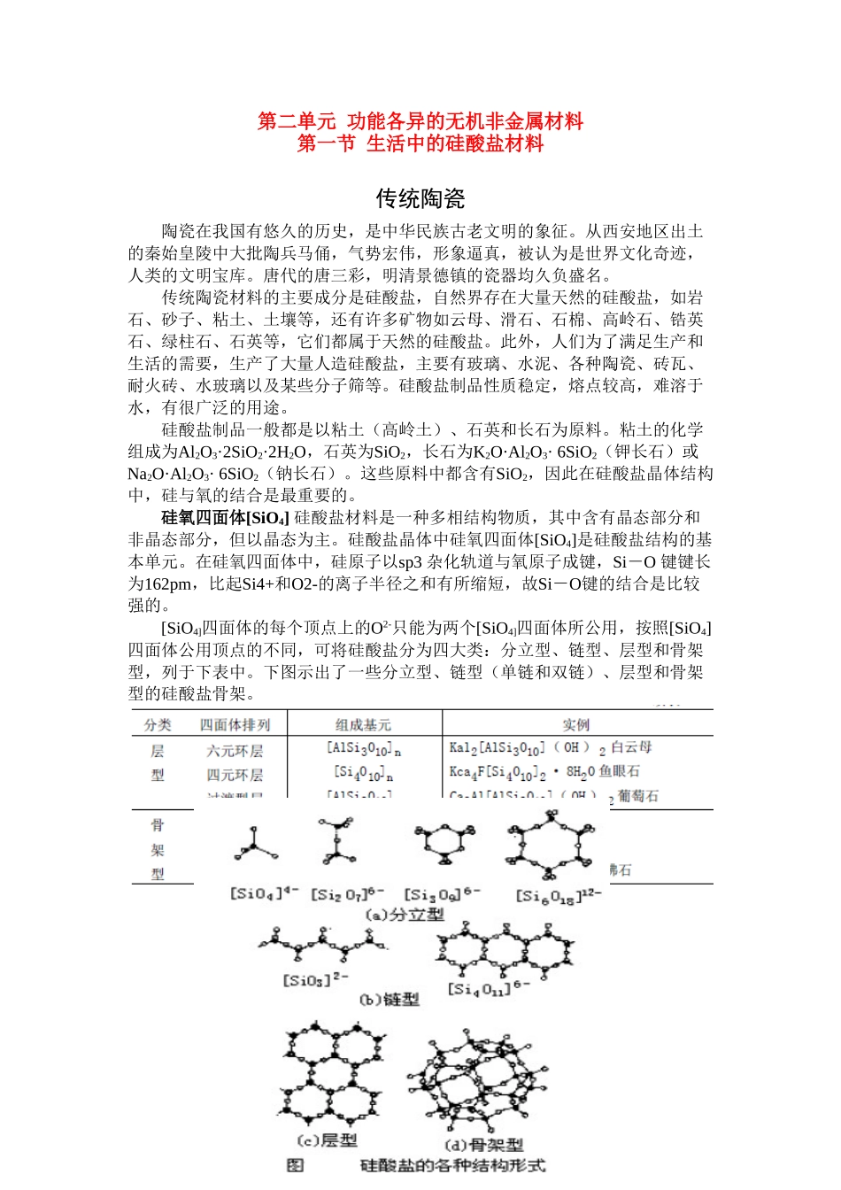 高二化学 3.2.1《生活中的硅酸盐材料》素材 苏教版选修1_第1页