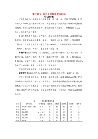 高二化学 3.3.2《纤维》素材 苏教版选修1