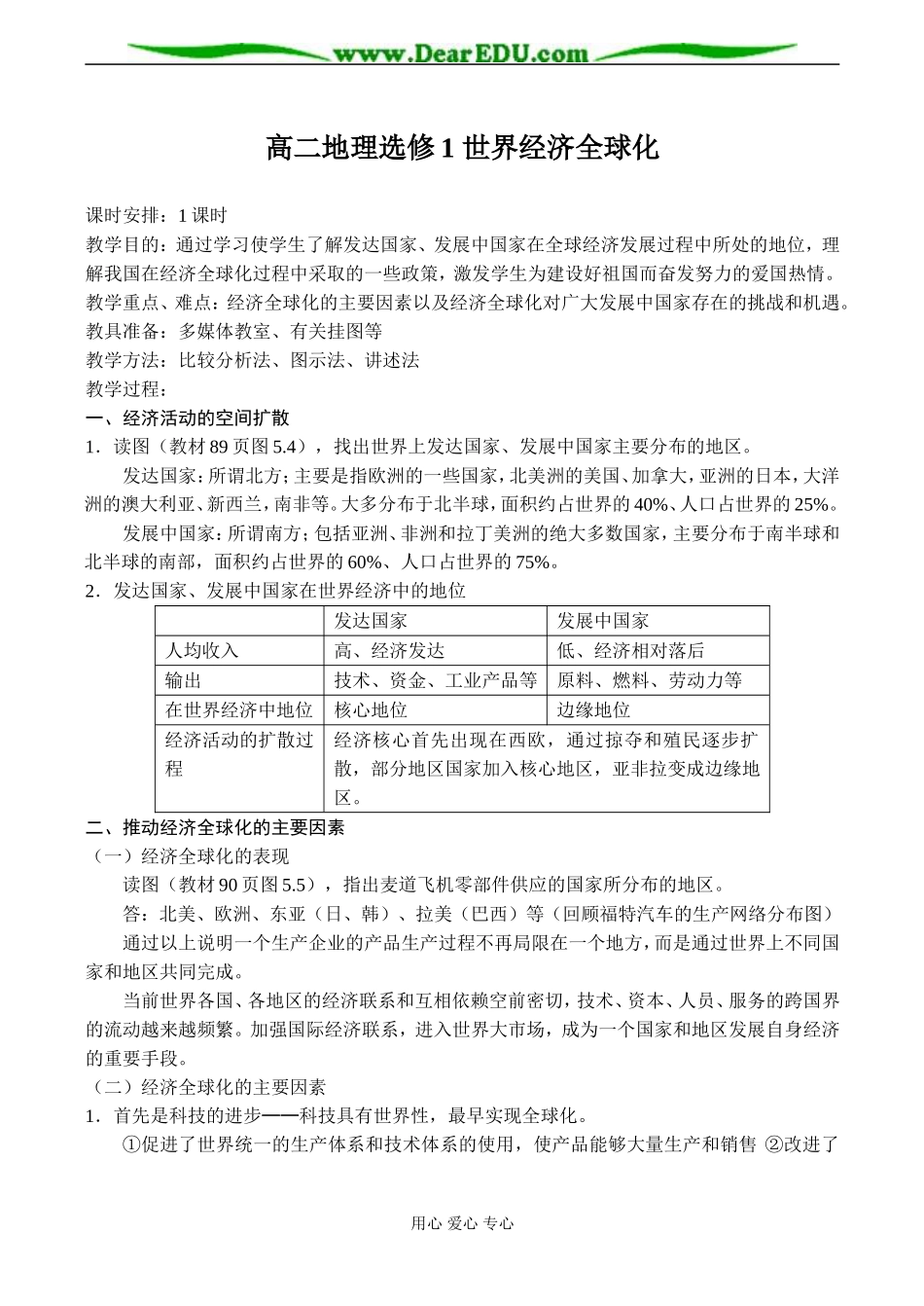 高二地理选修1 世界经济全球化_第1页