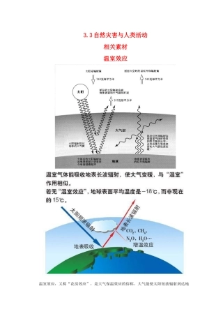 高二地理：3.3《自然灾害与人类活动》相关素材（鲁教版选修5）