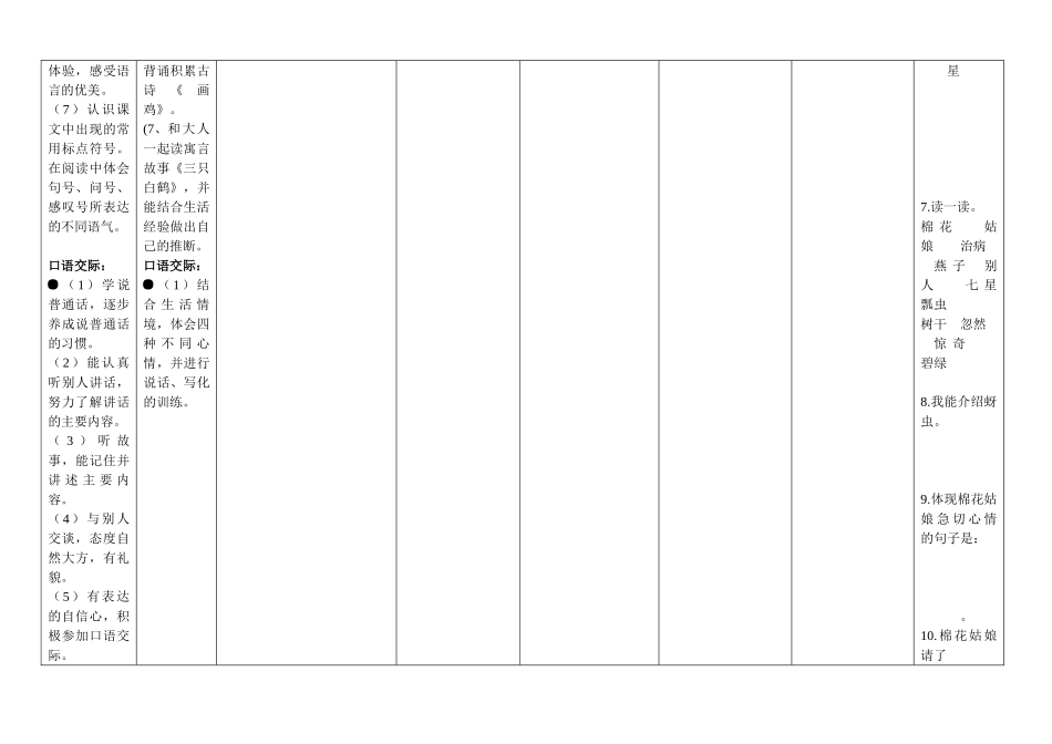 小学语文一年级下册第八单元教案及试题_第3页