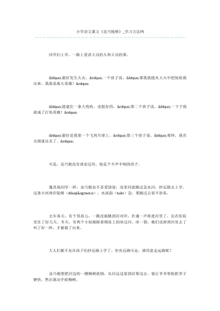 小学语文课文《皮巧根桥》