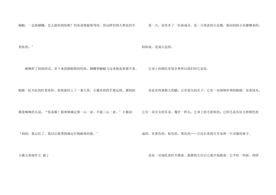 小猫五年级集锦9篇_第2页