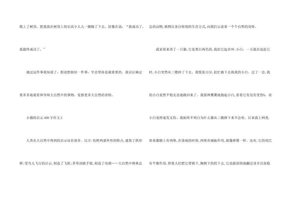 小猫的启示400字五年级_第2页
