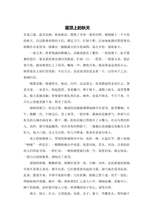 屋顶上的秋天