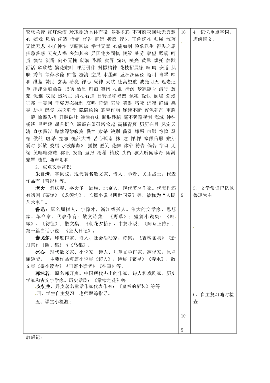 山东省滨州市邹平实验中学七年级语文上册《现代文》教案-新人教版_第2页
