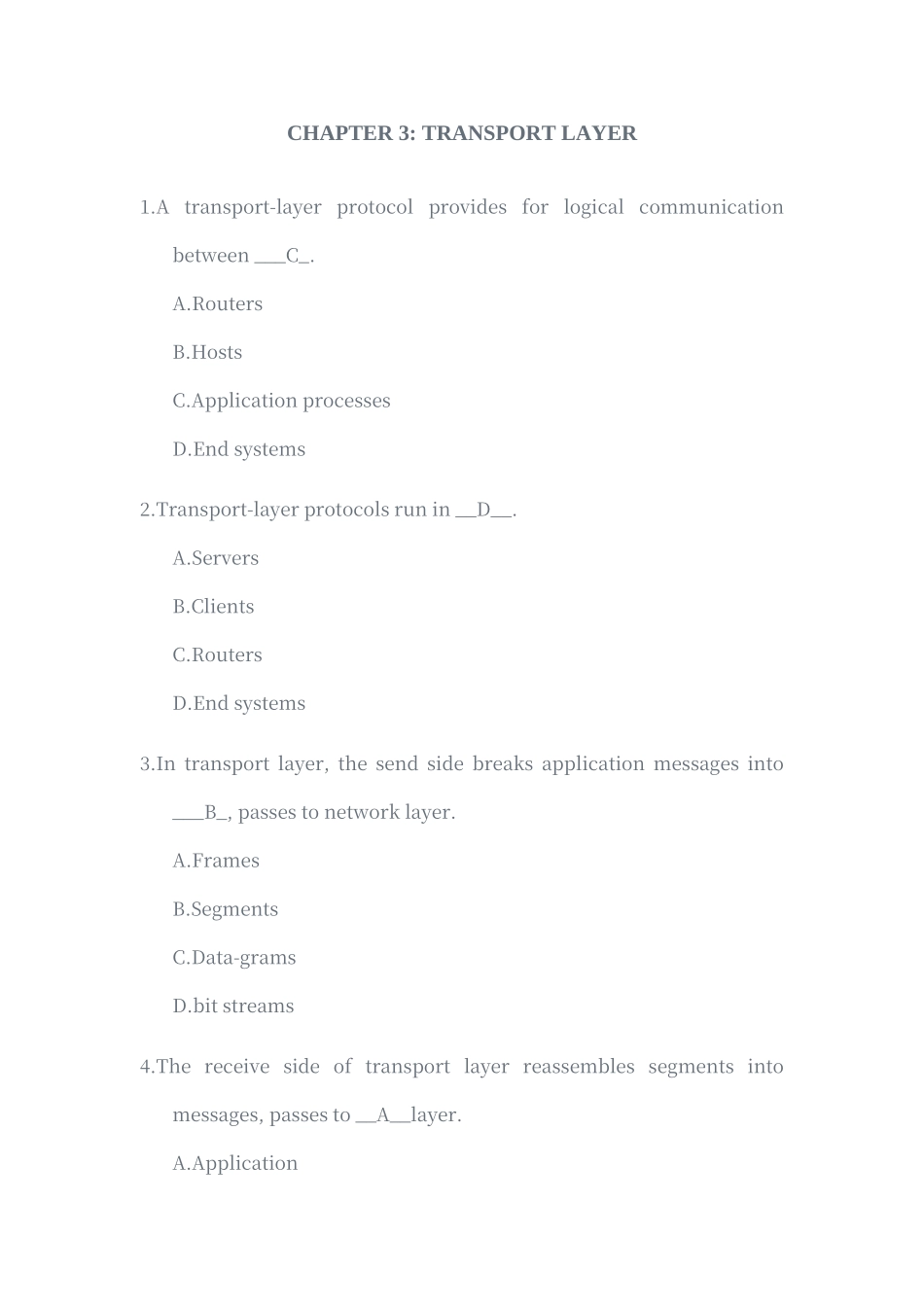 川大软院计网选择题答案Chapter3_第1页