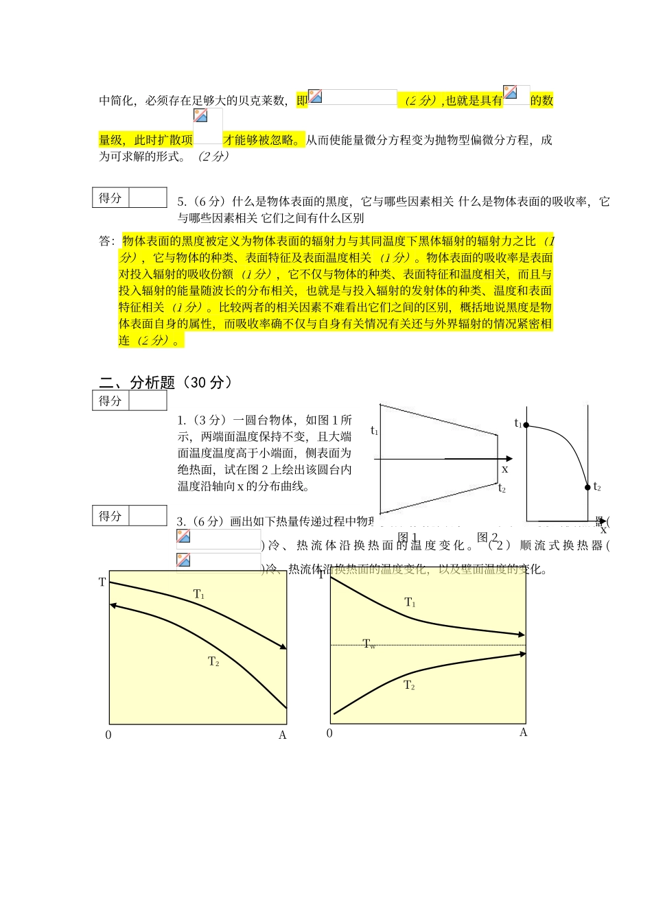 工程传热学-试题-华中科技大学_第2页