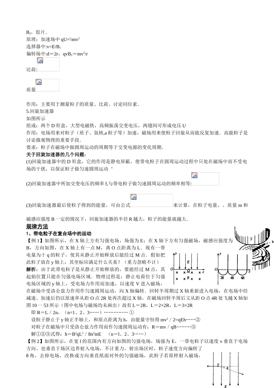 带电粒子在复合场中的运动专题复习_第2页