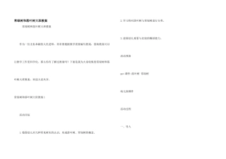 常绿树和落叶树大班教案