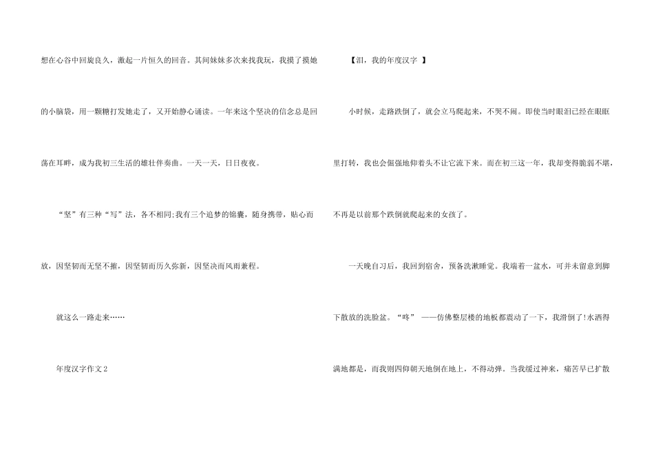 年度汉字主题初中_第3页