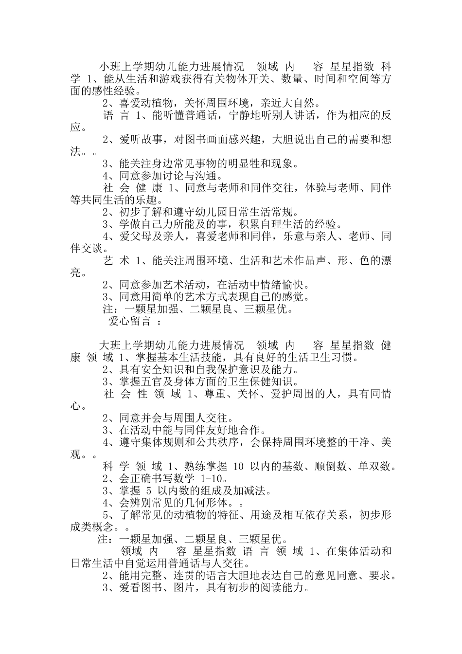 幼儿园学期幼儿能力发展情况_第2页