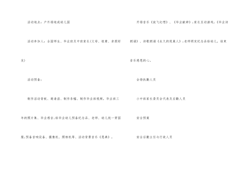 幼儿园毕业设计活动方案_第2页