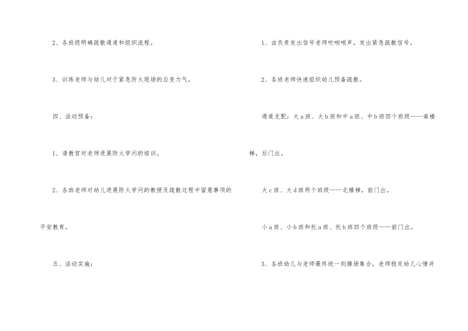 幼儿园防火演练工作方案_第2页