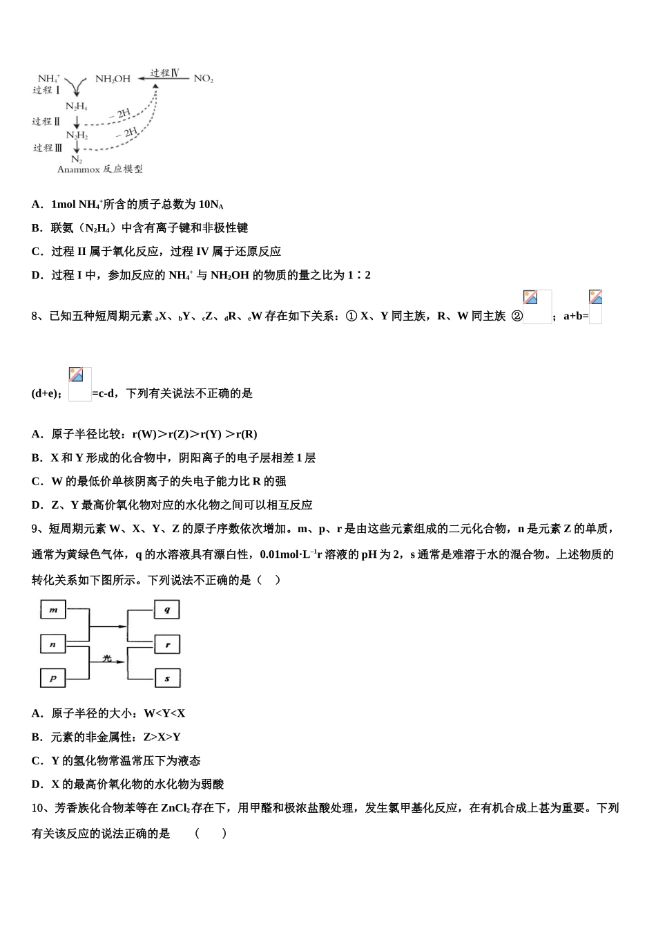 广东2025年深圳龙文教育高三一诊考试化学试卷含解析_第3页