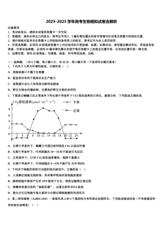 广东二师学院番禺附学高三第二次模拟考试生物试卷含解析