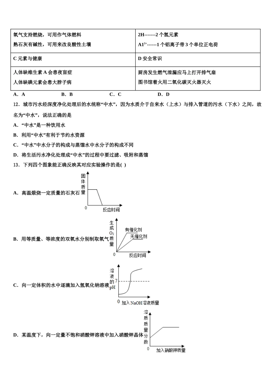 广东省2025年深圳市2025年深圳实验校中考适应性考试化学试题含解析_第3页