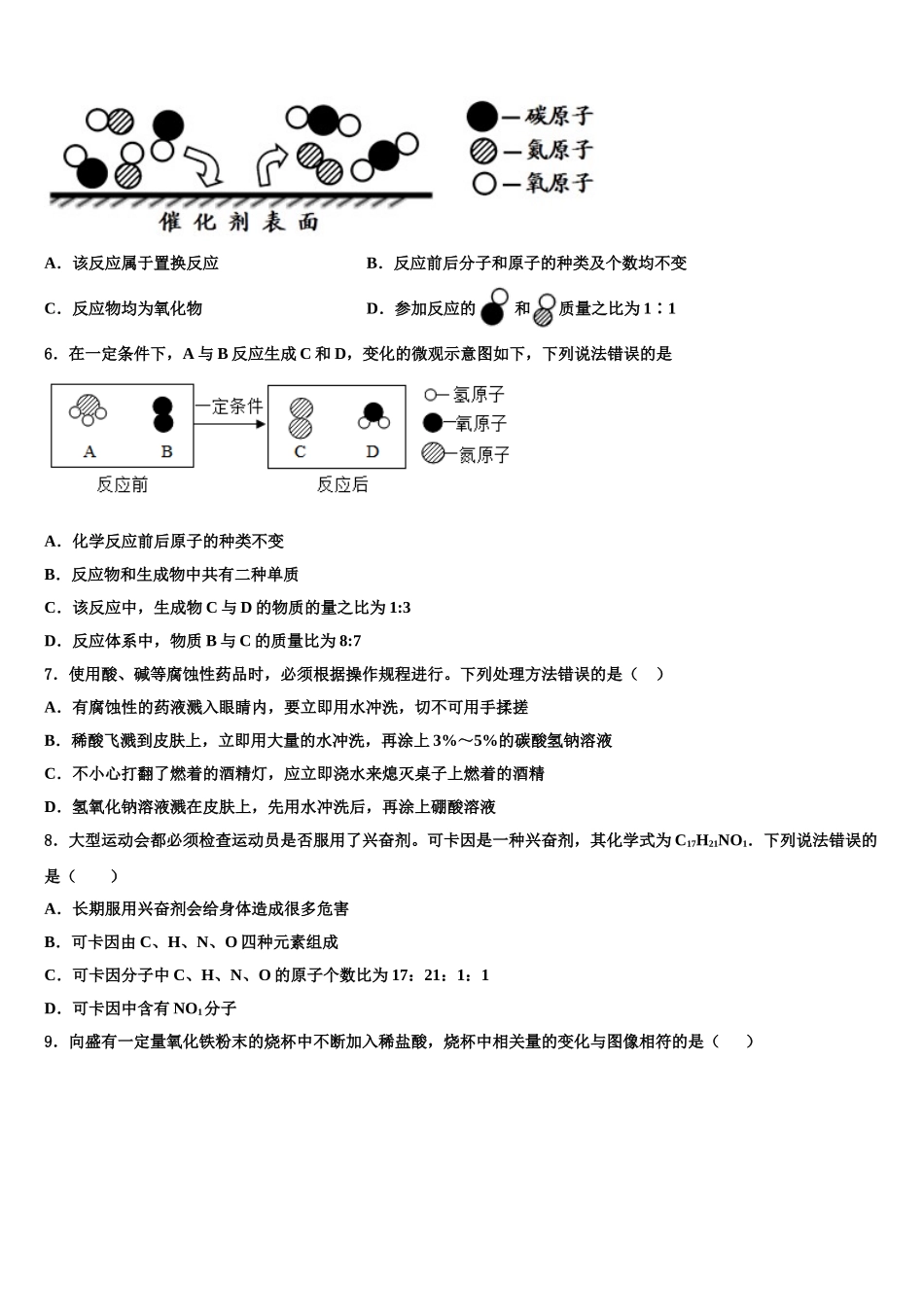 广东省2025年深圳市石厦校十校联考最后化学试题含解析_第3页