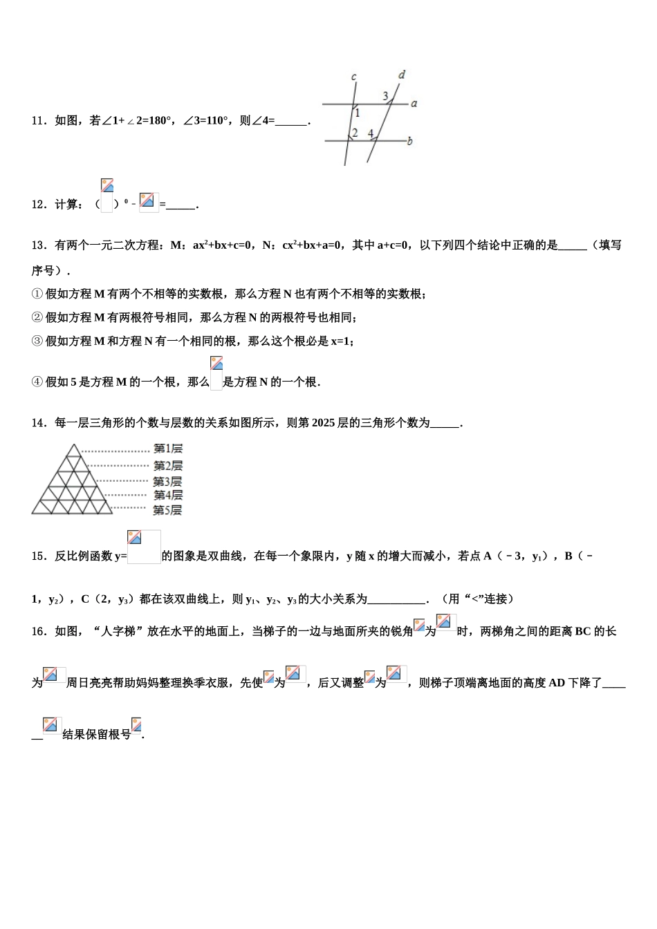 广东省2025年深圳罗湖区四校联考中考适应性考试数学试题含解析_第3页