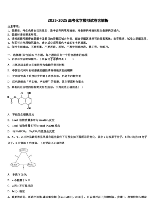 广东省“六校联盟”高考化学必刷试卷含解析