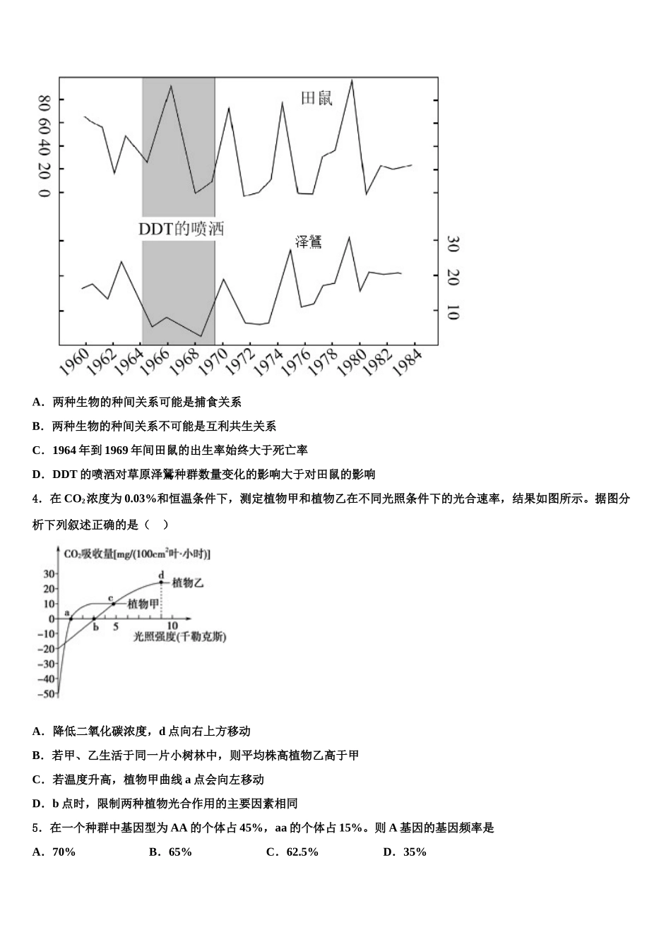 广东省东莞市东莞中学高考考前模拟生物试题含解析_第2页