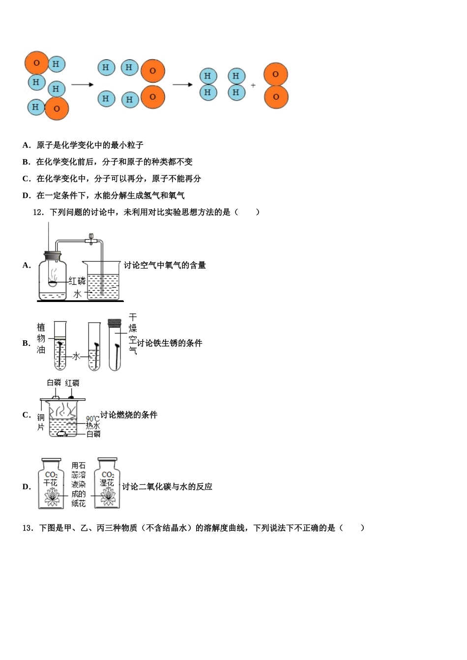 广东省东莞市虎门外语校中考化学押题卷含解析_第3页