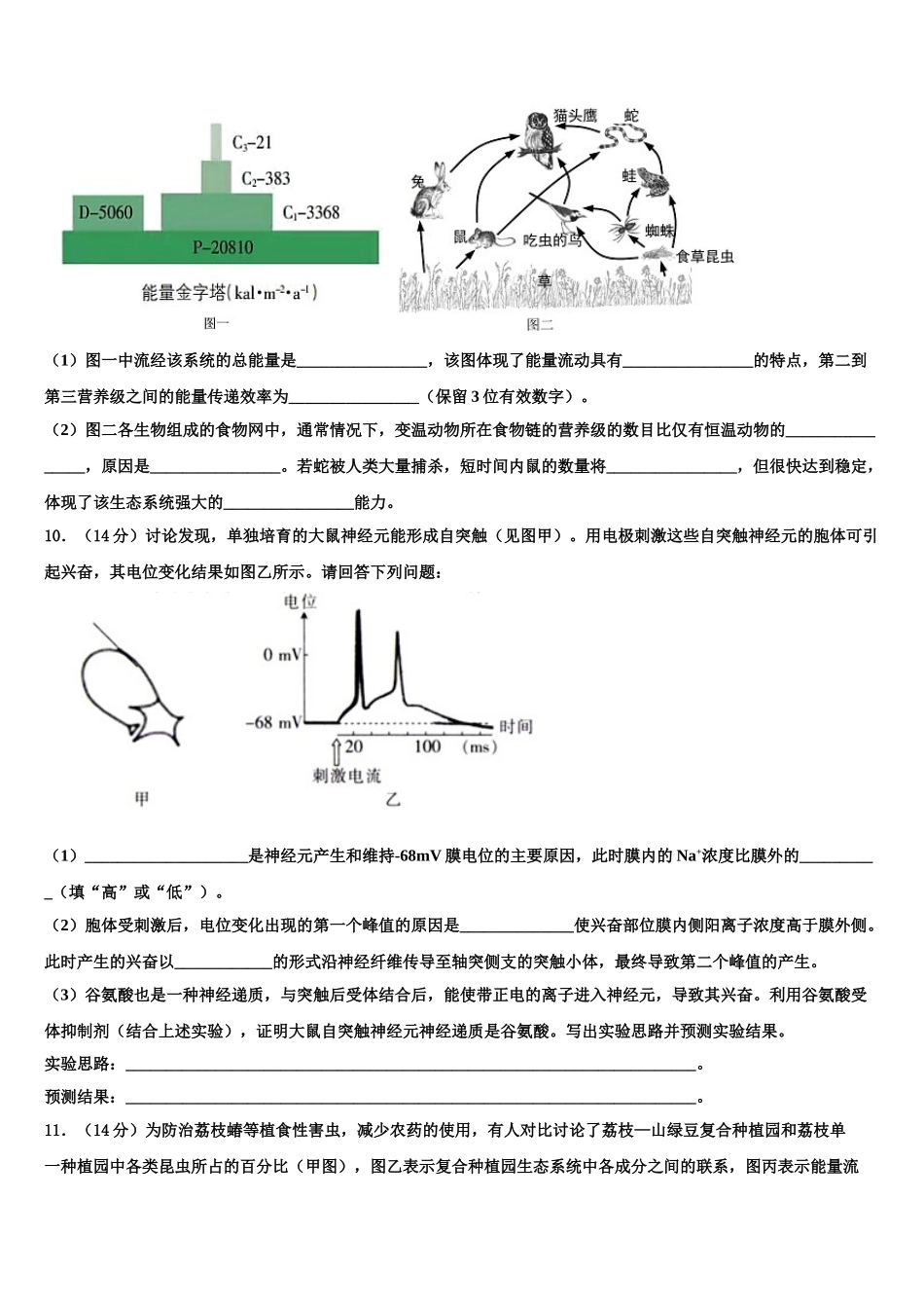 广东省中山市实验中学高考仿真卷生物试卷含解析_第3页