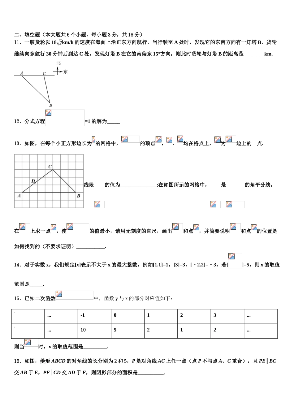 广东省华南师范大附属中学中考数学全真模拟试题含解析_第3页