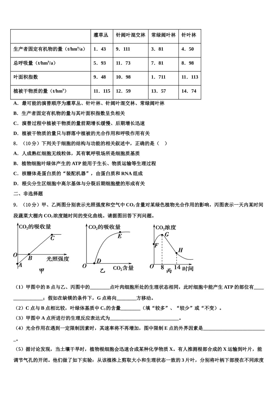 广东省台山市华侨中学高考生物押题试卷含解析_第3页