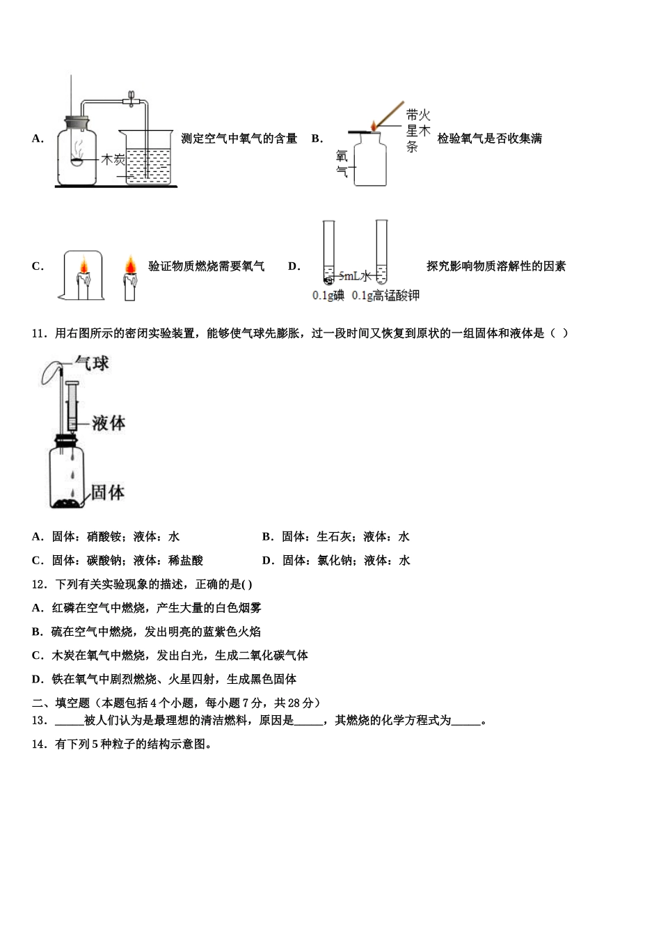 广东省广州市南沙一中中考化学押题卷含解析_第3页