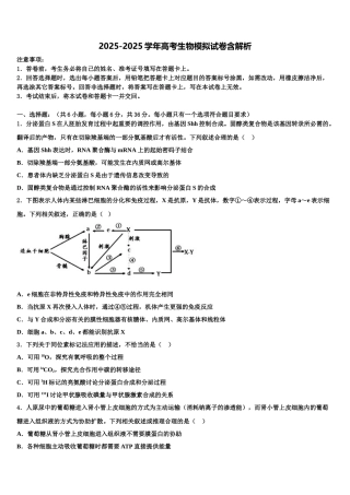 广东省广州市彭加木纪念中学高三第三次模拟考试生物试卷含解析