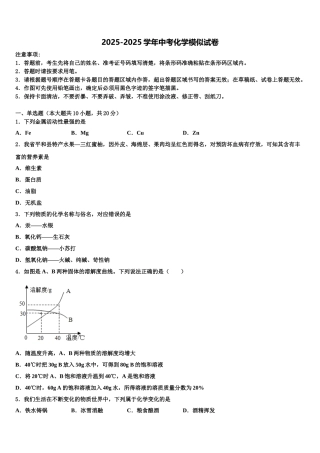 广东省广州市玉岩中学中考押题化学预测卷含解析