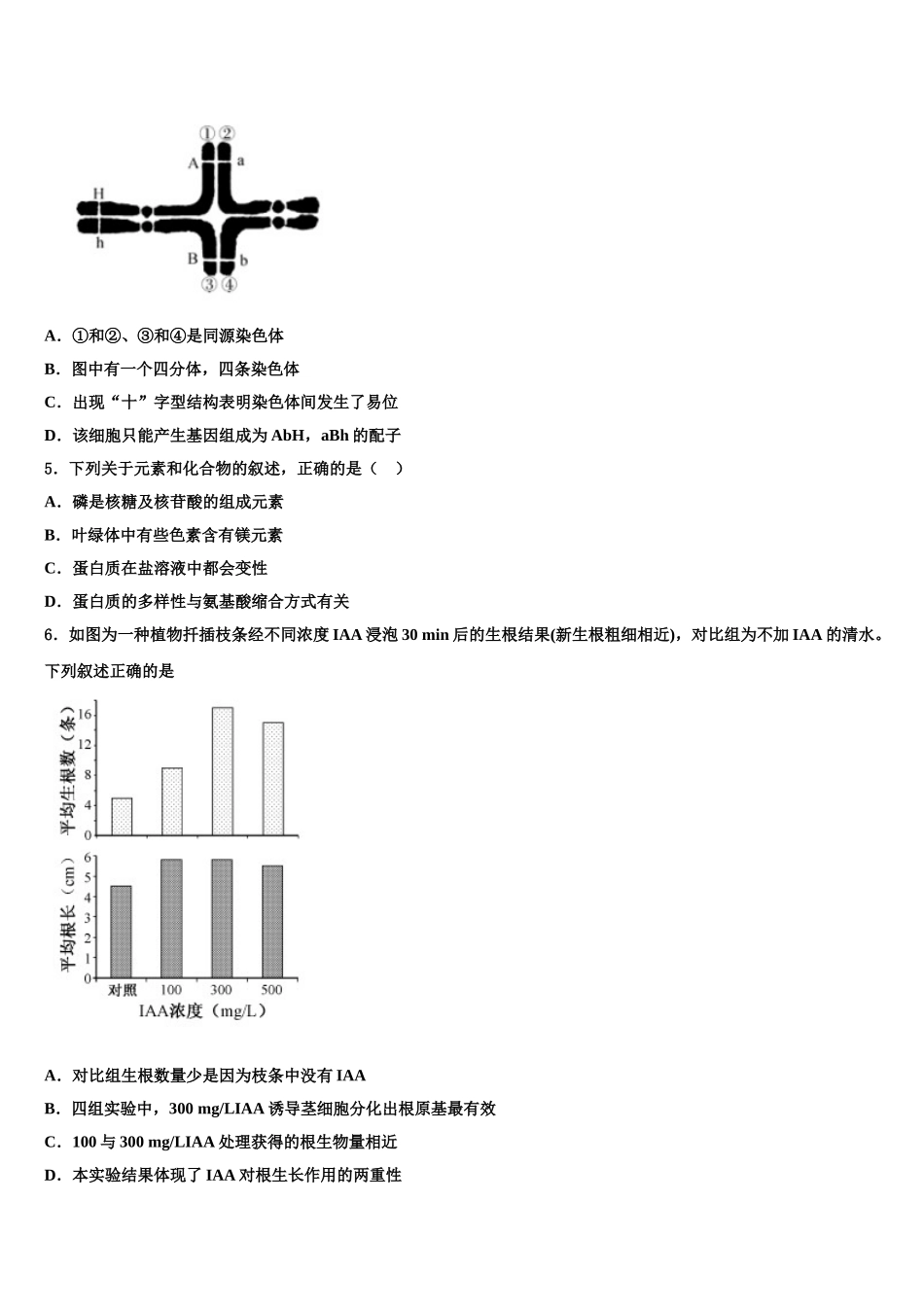 广东省广州市番禺区实验中学高三第二次联考生物试卷含解析_第2页