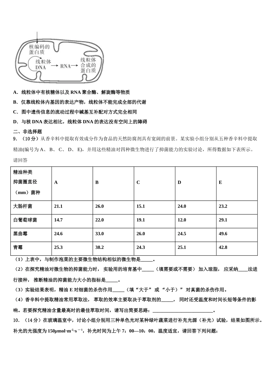 广东省广州市高中名校高三第二次诊断性检测生物试卷含解析_第3页