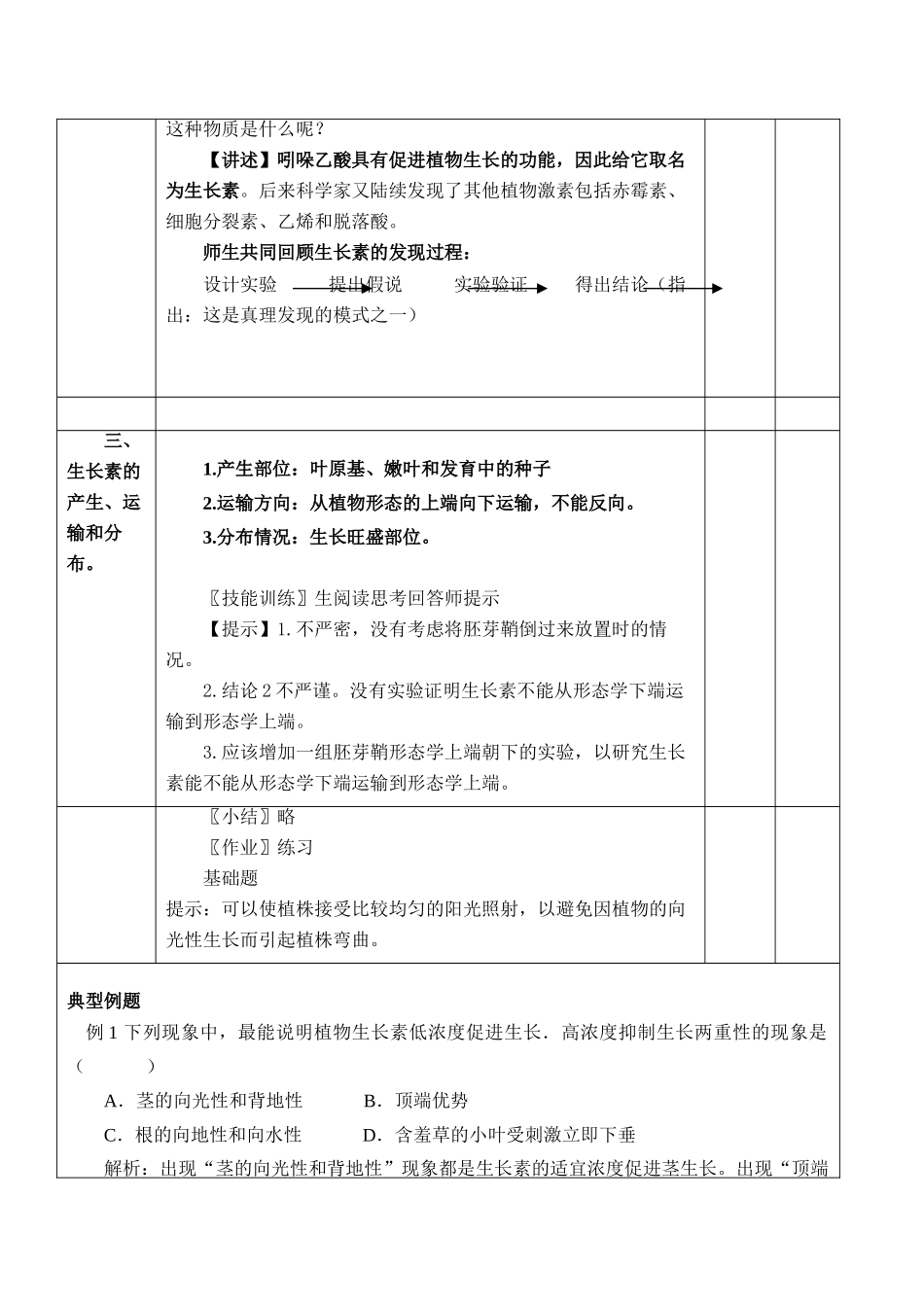 高二生物 第3章第1节 植物生长素的发现_第3页
