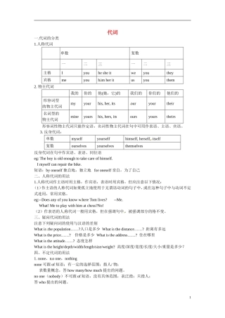 高二英语 代词学案1-人教版高二全册英语学案