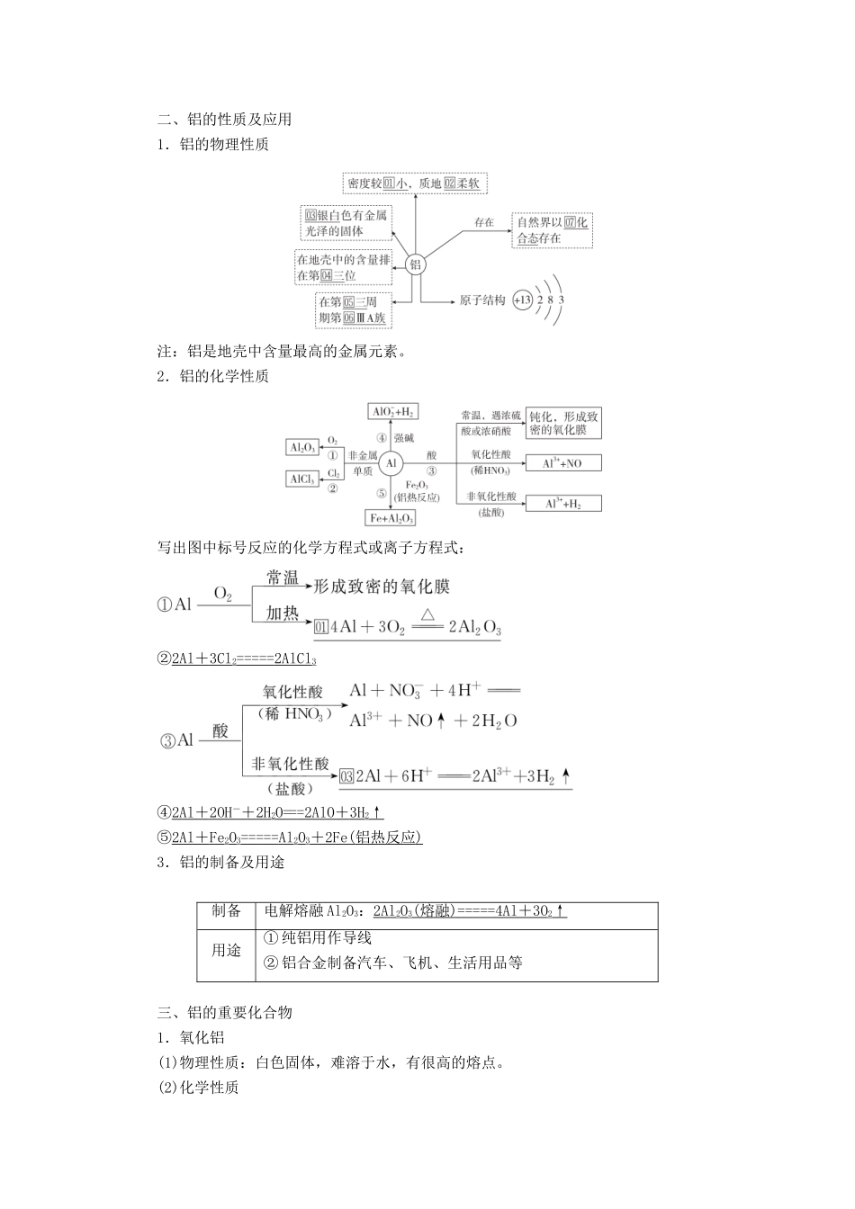 高考化学一轮复习 第3章 金属元素及其重要化合物 第10讲 镁、铝及其重要化合物教学案 新人教版-新人教版高三全册化学教学案_第2页
