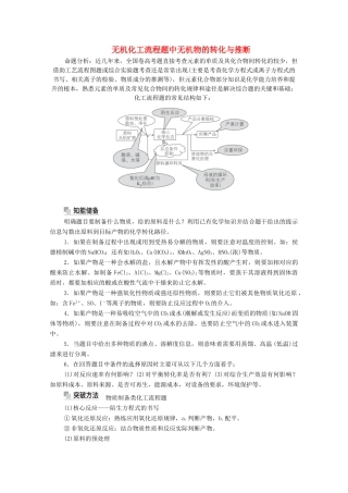 高考化学一轮复习 第4章 非金属元素及其重要化合物 高考热点课3 无机化工流程题中无机物的转化与推断教学案 新人教版-新人教版高三全册化学教学案