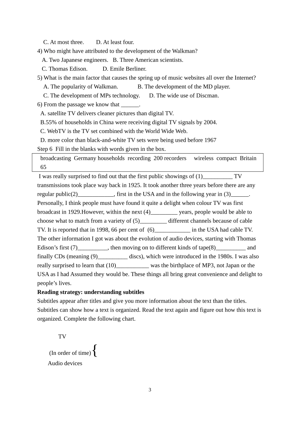高二英语导学案 M7Unit 1 Living with technology新人教版选修7_第3页