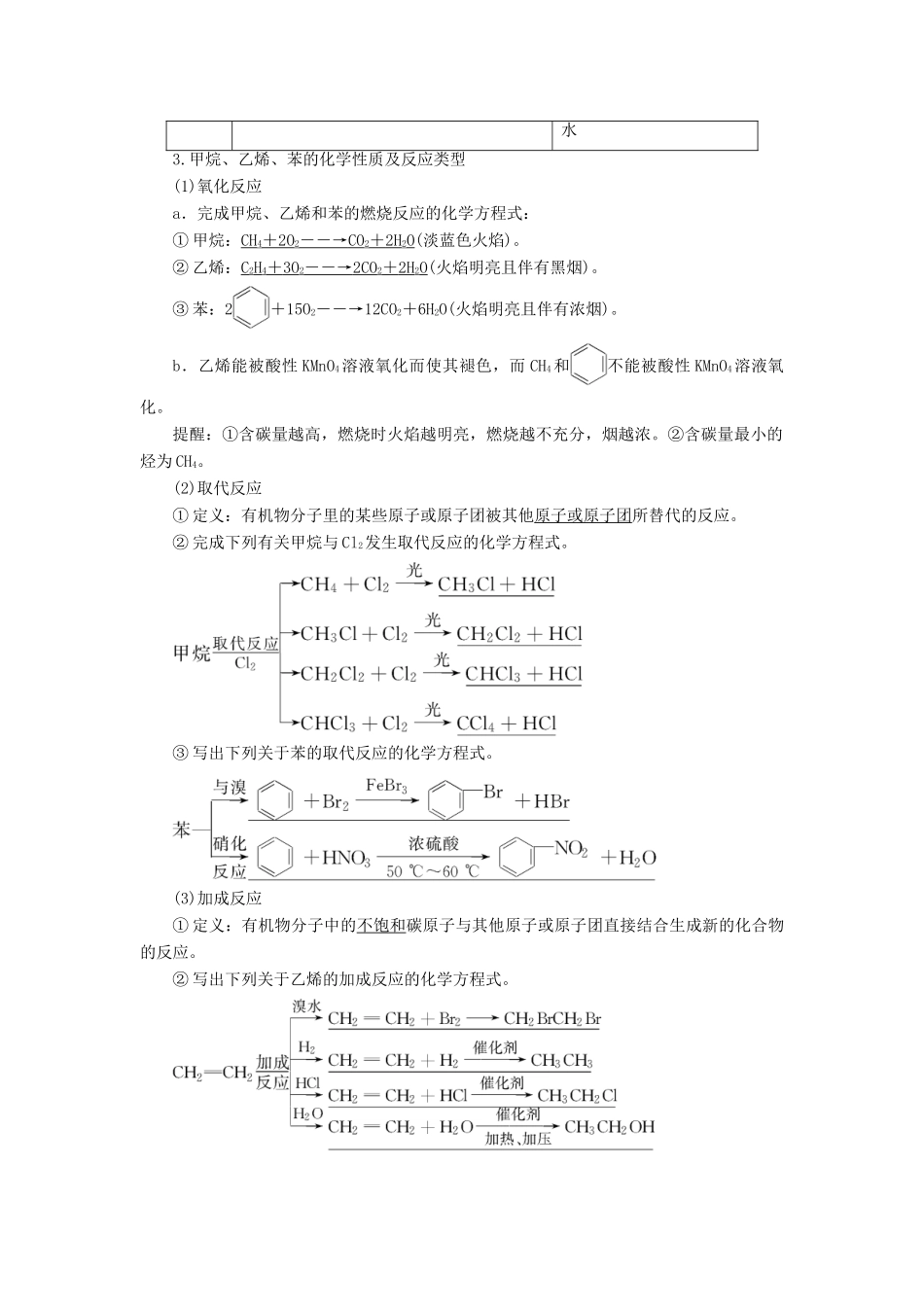 高考化学一轮复习 第9章 常见有机化合物 第1节 来自化石燃料的化工原料——常见的烃教学案 新人教版-新人教版高三全册化学教学案_第2页