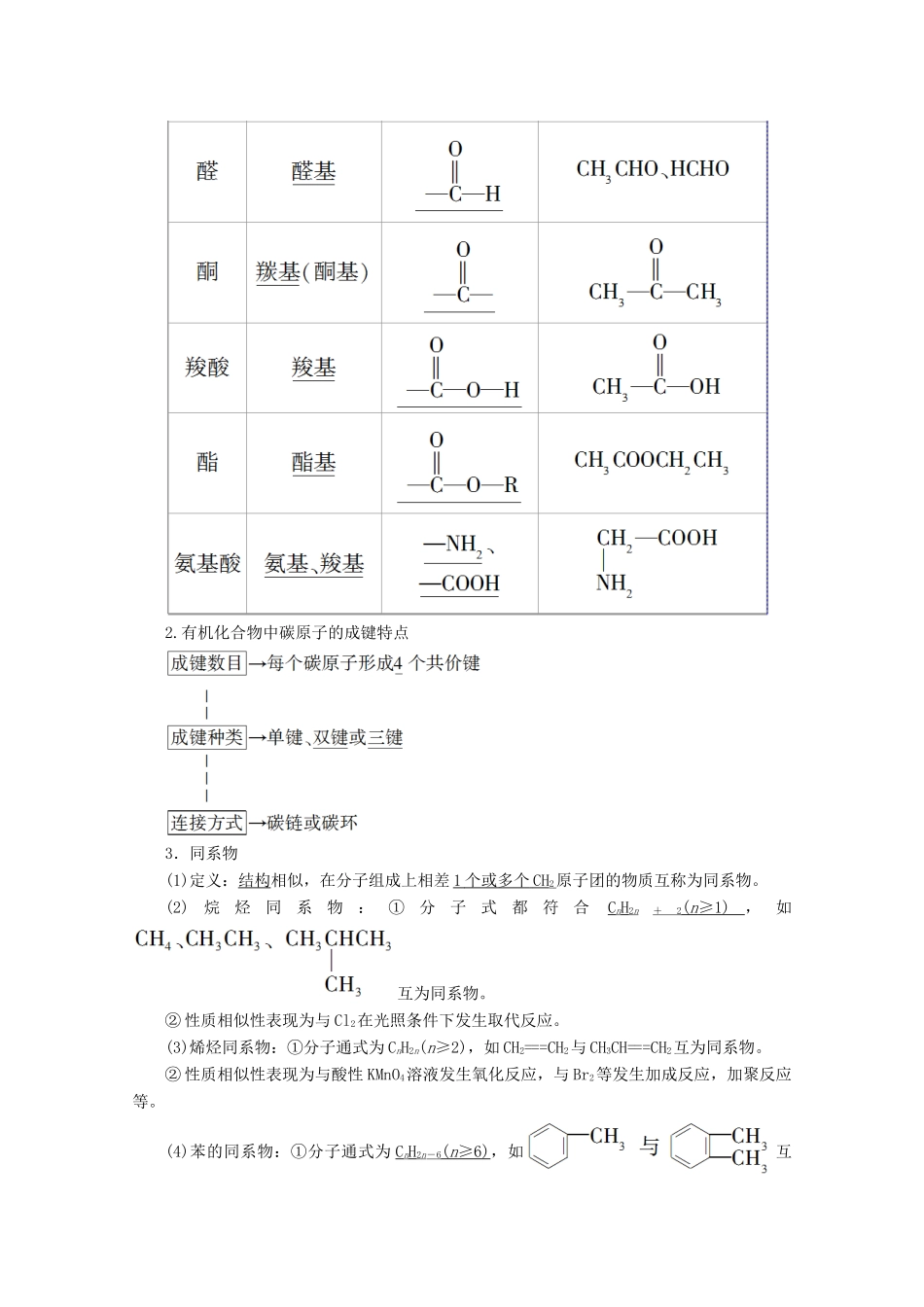 高考化学一轮复习 第9章 第1节 认识有机化合物教学案 新人教版-新人教版高三全册化学教学案_第3页