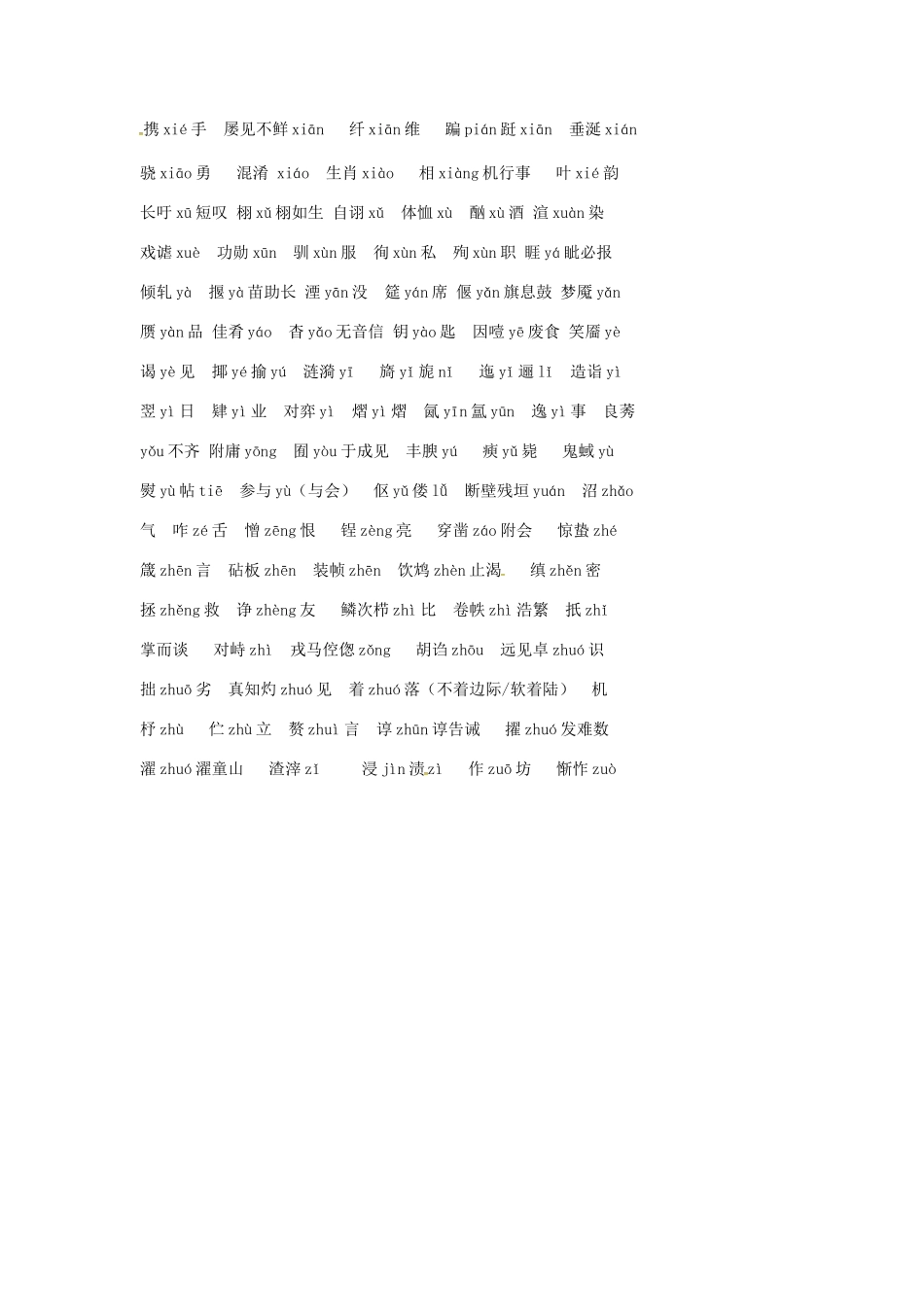 高二语文下学期学业水平考试复习 字音字形识记素材1-人教版高二全册语文素材_第2页