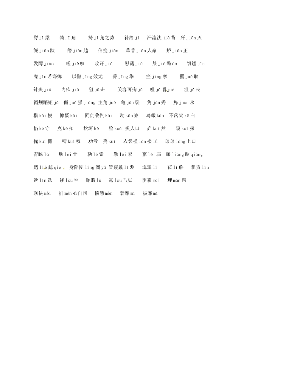 高二语文下学期学业水平考试复习 字音字形识记素材2-人教版高二全册语文素材_第2页