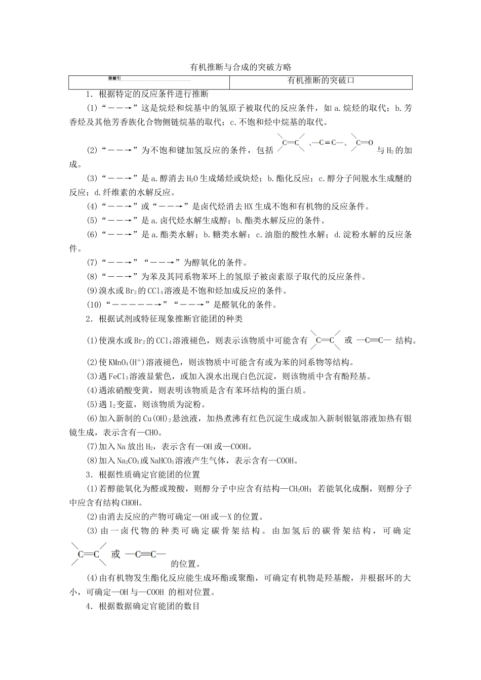 高考化学一轮复习 高考专题讲座6 有机推断与合成的突破方略教学案 鲁科版-鲁科版高三全册化学教学案_第1页