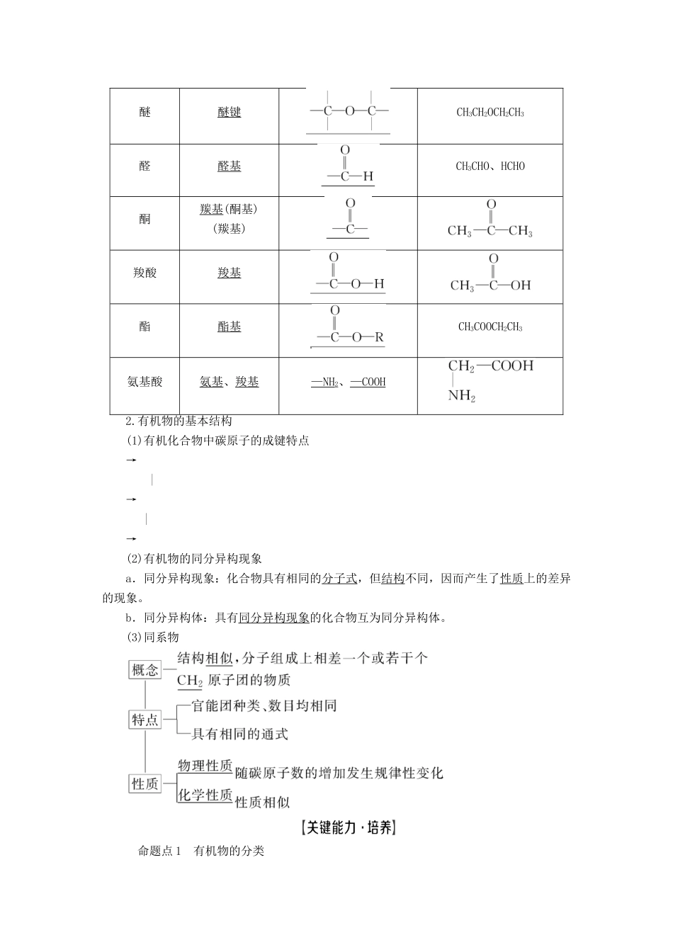 高考化学一轮复习 第11章 有机化学基础 第1节 认识有机化合物教学案 新人教版-新人教版高三全册化学教学案_第2页