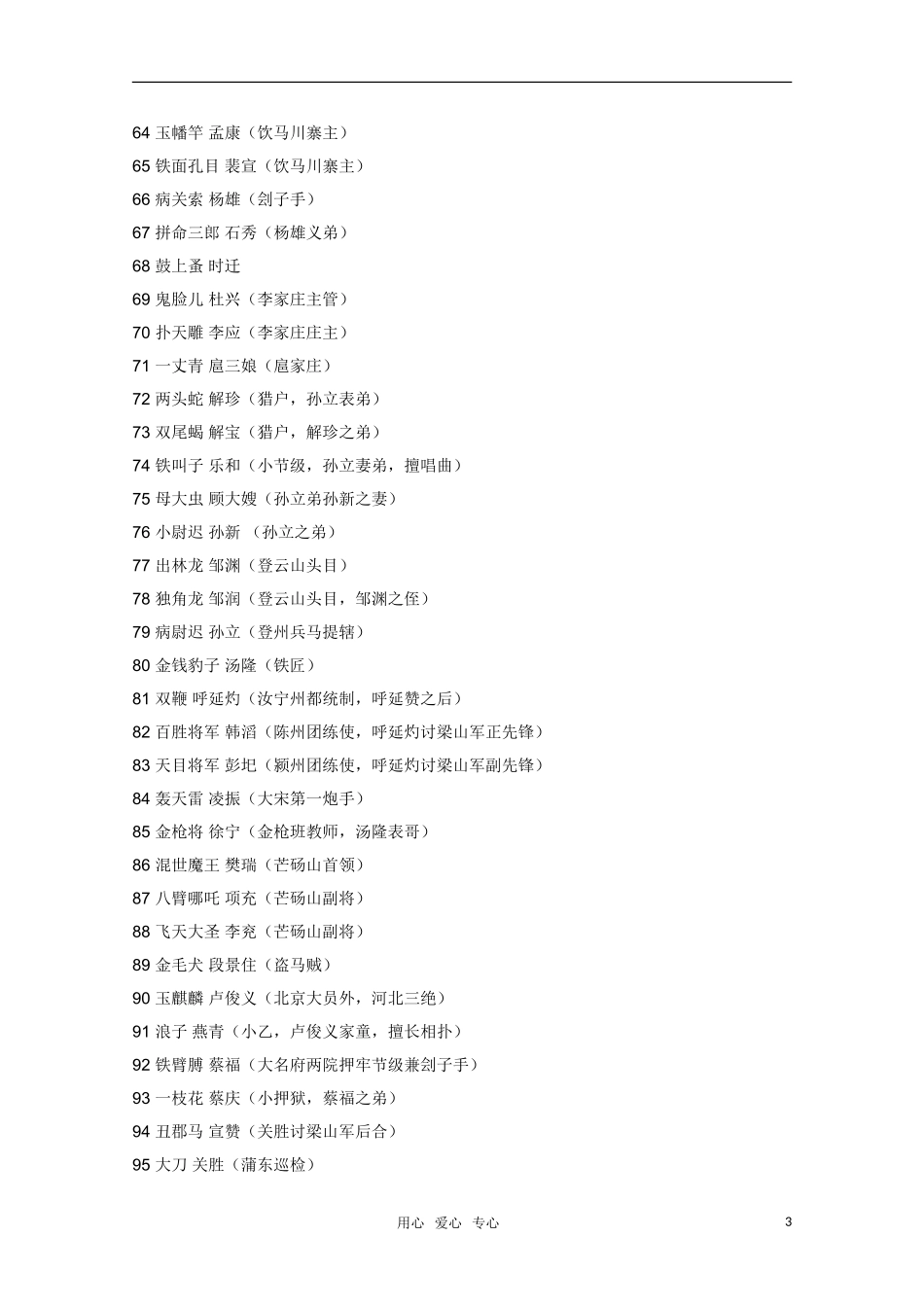 高二语文 暑期充电 水浒108将（按出场顺序）素材_第3页