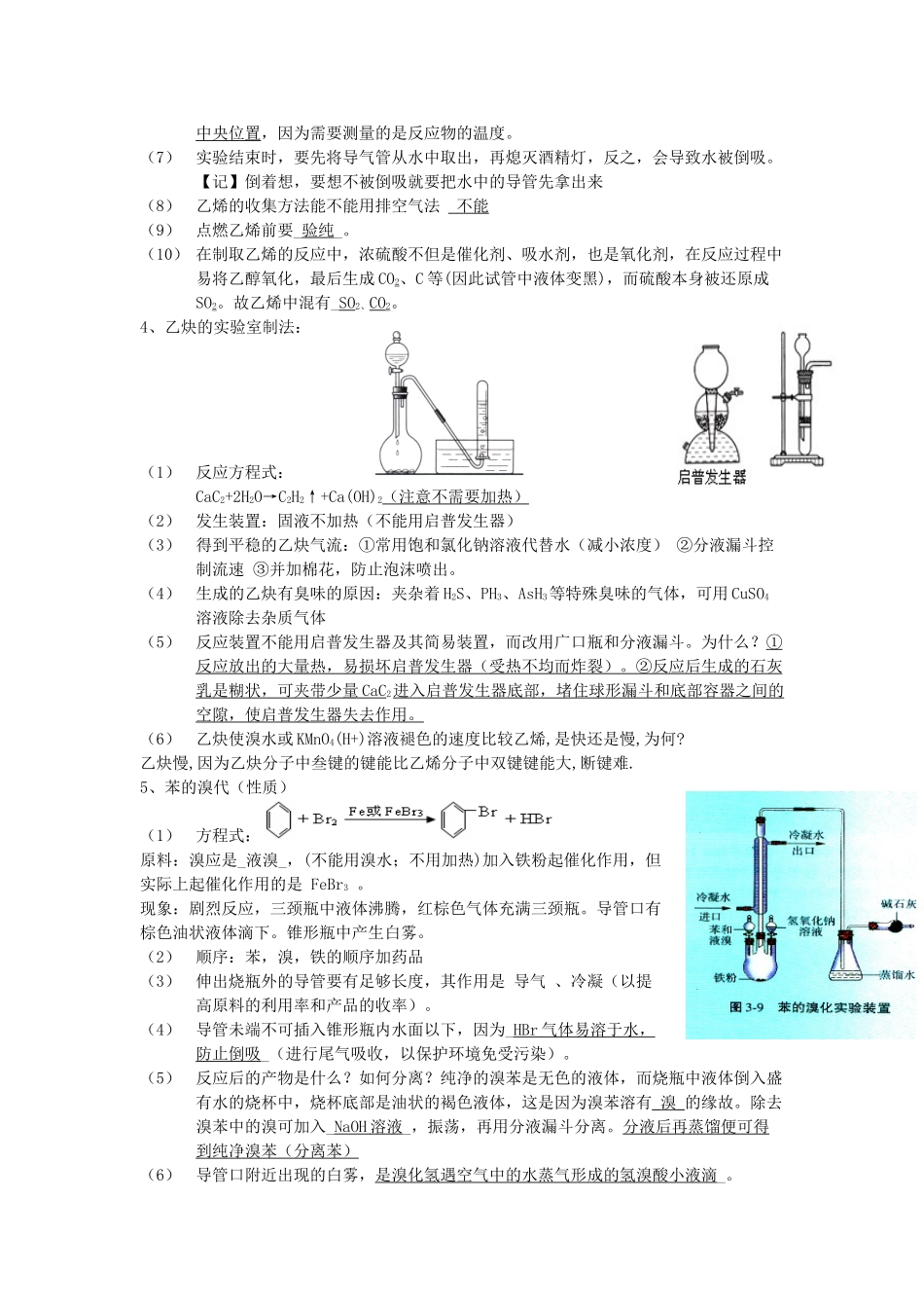 高考化学 有机化学基础实验 烃知识讲解素材-人教版高三全册化学素材_第2页