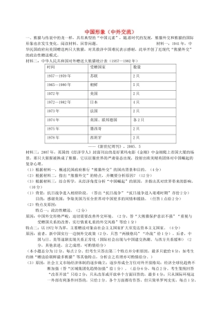 高考历史 中国形象复习素材-人教版高三全册历史素材