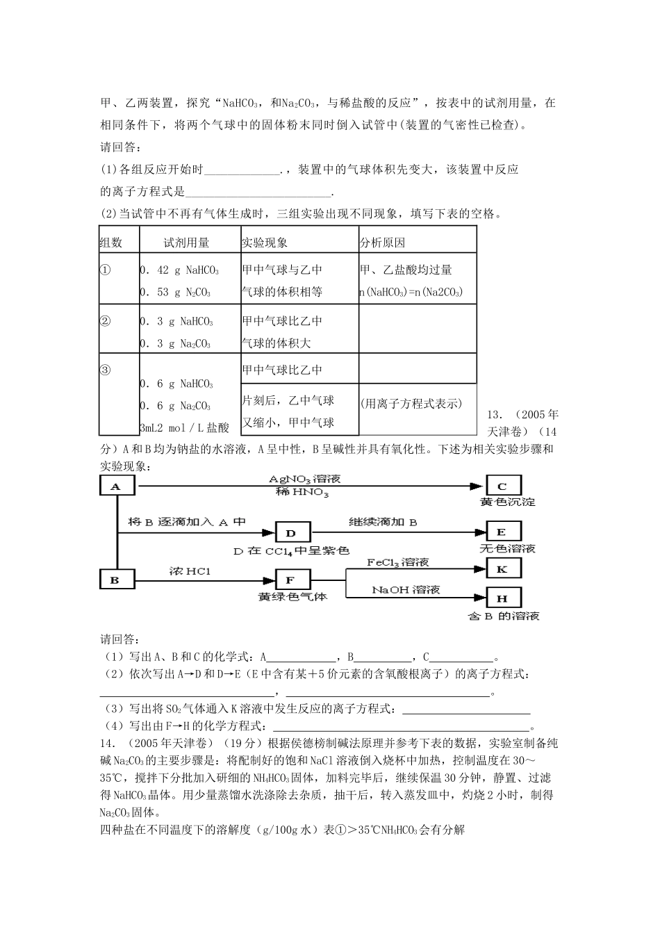高考化学复习素材：碱金属_第3页